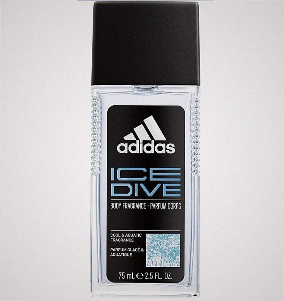 adidas Ice Dive Body Fragrance Spray 2.5 fl oz Cool Aquatic Scent