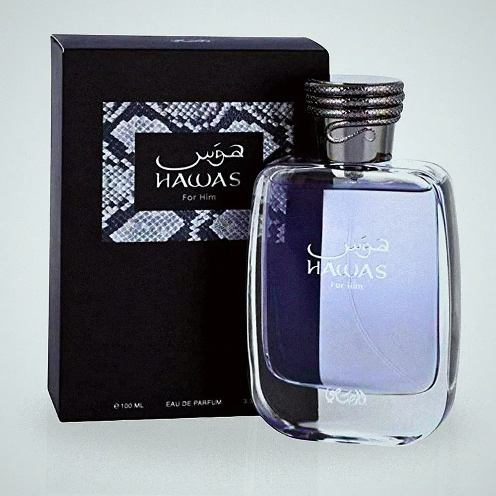 Hawas for Men EDP, Long-Lasting Pour Homme Spray, Aquatic Scent Designed to Embo