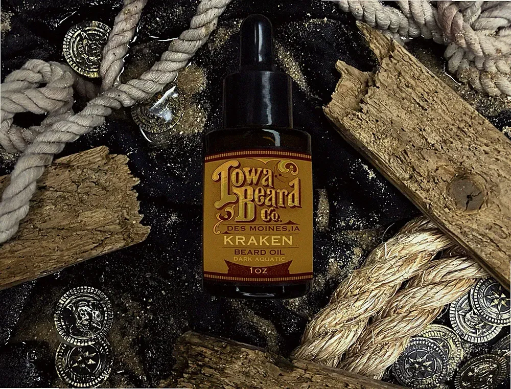Iowa Beard Company Kraken Beard Oil (Dark Aquatic Scent)