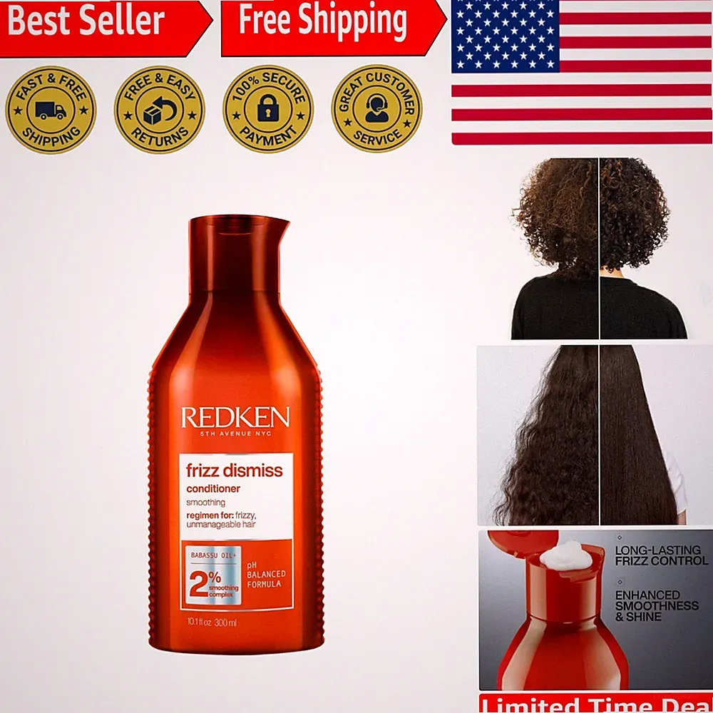Moisturizing Anti-Frizz Conditioner with Aquatic Scent - Frizz Dismiss 10.1 Oz