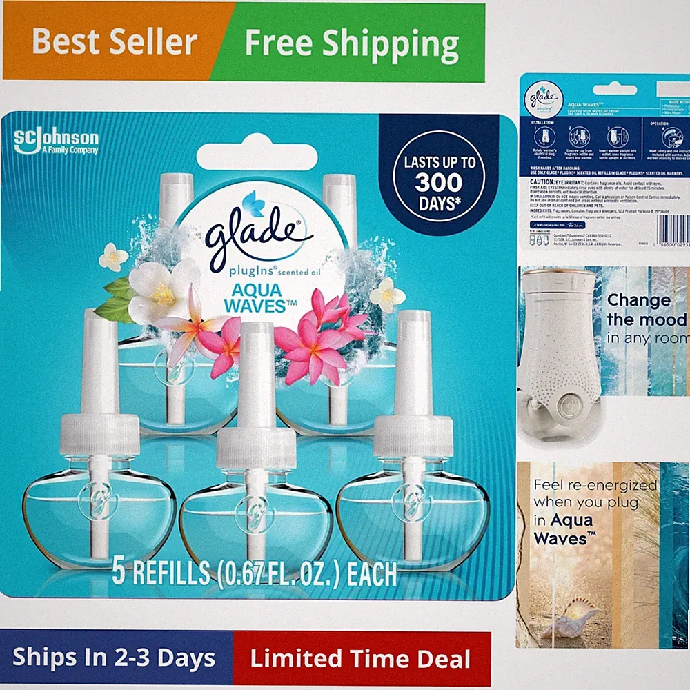 PlugIns Refills Air Freshener, Scented and Essential Oils for Home and Bathro...